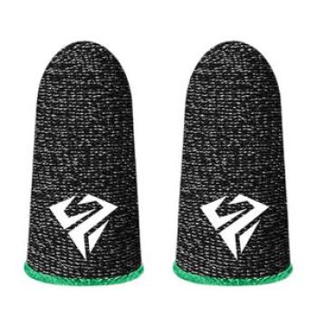 1 Pair Finger Sleeves Non-slip Breathable Anti-sweat-Green