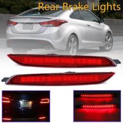 Pair LED Rear Bumper Reflector Brake Lights For Hyundai Elantra MDAvante 2012-13