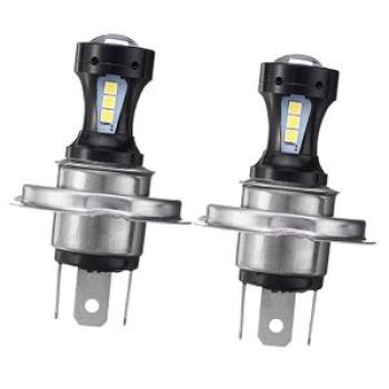 2x H4 LED Bulb 18w 6000k Fog Projector Headlight High Power Auto