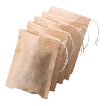 Empty Teabags Drawstring Disposable Tea Infuser Natural