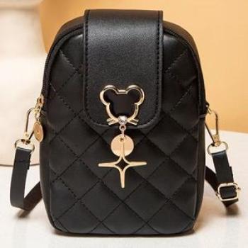 Women Small Crossbody Bag Leather Hand Bag For Ladies Mobile Bags Black