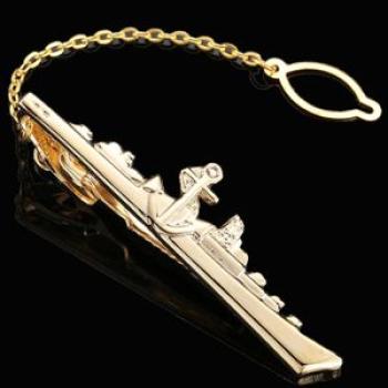2pcs Men Business Formal Wedding Tie Clips, Color: Gold Ship