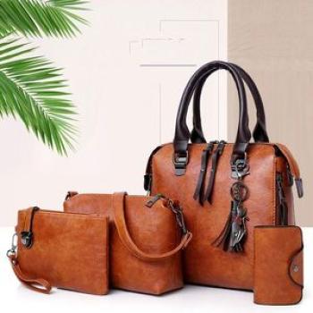 4In1 Women Hand Bag Ladies Handbag Female Cross Bag Purse School Bag Travelling