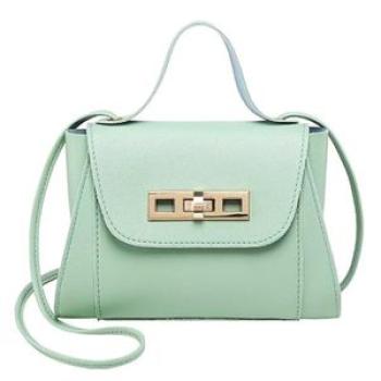 Women Crossbody Bag Leather Shoulder Bag For Ladies Chain Handbags Green