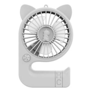 Desktop Fan with 3 Fan Blades Night Light USB Rechargeable Mini Fan
