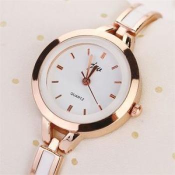 Ladies Classic Small Round Dial Bracelet Watch - Gold