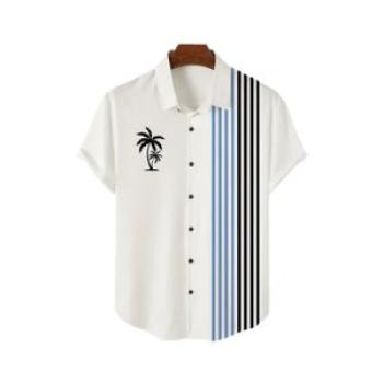 Summer Man Shirt Hawaiian Loose Breathable Festival Clothes For Short Sleeve