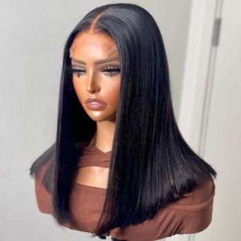 Straight Mesh Frontal Woman Hair Wiggings Cranberry HD Transparent Mesh Frontal Wigging