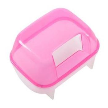 Pink White Small Hamsters Bathing Sand Cage Pet Bathroom 10