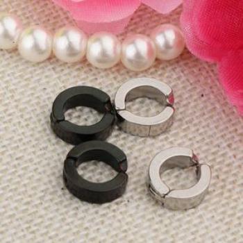 2 Pairs Fake Clip On Earplug Ear Clips Cuff Hoop Huggie