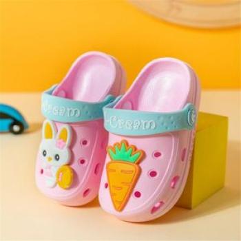 Kid Children Baby Cartoon pattern hole caverous Sandals EVA soft shoes - Pink