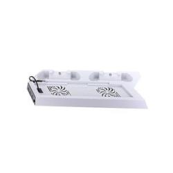 Pro Charging Dock Stand Dual Cooling Fan 3 USB Hub Perfect For PlayStation PS4 White