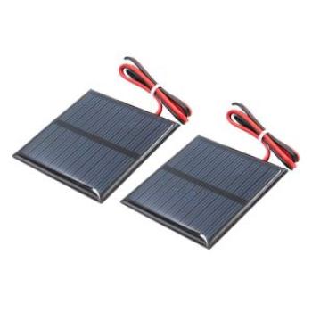 2 Pieces DIY Mini Solar Panel for Mobile Phone Cables