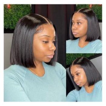 Wig -Short Straight Hair Natural Black
