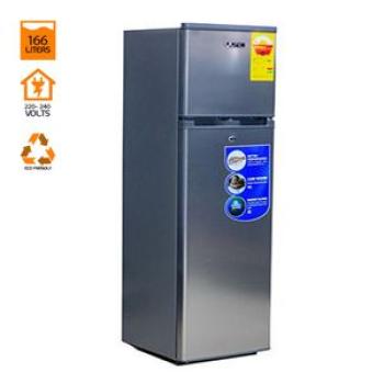 166L - VIZ-198i - Double Door Refrigerator - Dark Silver