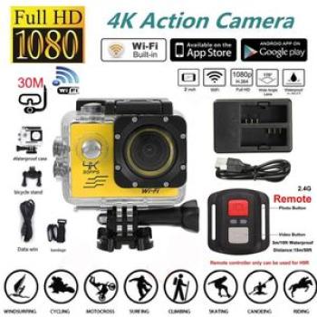 4K SJ8000R 1080P Ultra 2.0" Wifi Sport DV Action Camera Camcorder+Remote Control Yellow
