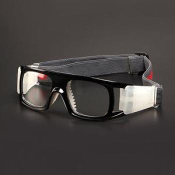 Anti-Impact Shockproof Sport Basketball Football Eyewear   Eye Glasses-bright black