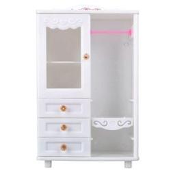 Free Spirit White Plastic Wardrobe Furniture Toy Accessories for Doll House