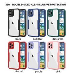 iPhone 12 11 13 Pro Max XS Max X XR 7 8 Plus Transparent Front + Back Cover