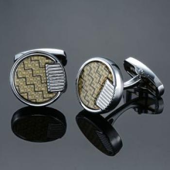 Cufflink 2 Pairs Vintage Floral Shirt Cufflinks, Color: Yellow Patter