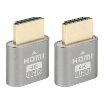 2PCS -Compatible Virtual Display 4K EDID Plug Monitor