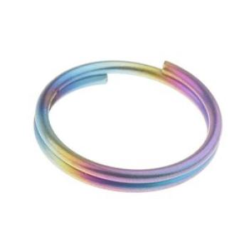 Titanium Key Split Keyring Keychain Ring Loop Clasps Colorful 14mm