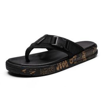 Mens Flip Flops Casual Sandals-Gold