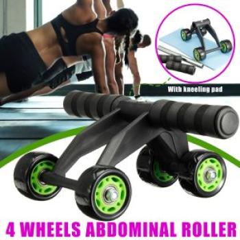 4 Wheels Roller Workout Exercise Fitness Machine Home Gym