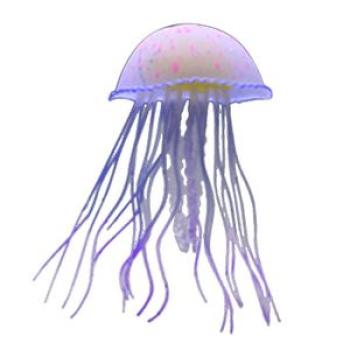 Artificial Marine Ornament Aquarium Medusa Tank Jellyfish 1#Purple