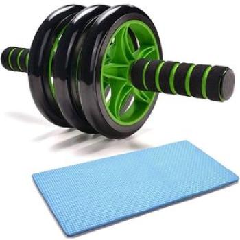 3-wheeled Fitness Abs Roller--Green