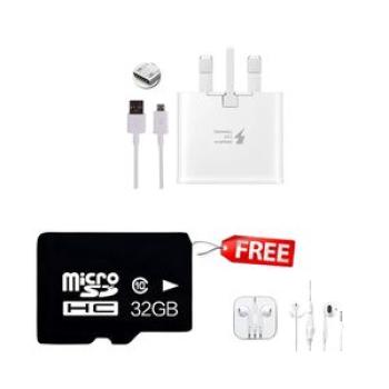 Android 3-pin Adapter + SD Card - 32GB - Black + Free Android Handsfree