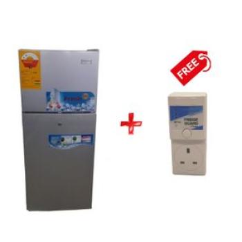 WP - 167 Double Door Refrigerator - 118 Liters - Silver + Free Fridge Guard