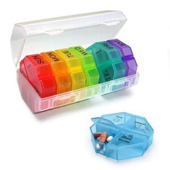 7Day Medication Organizer Pocket Travel Tablet Capsule Case