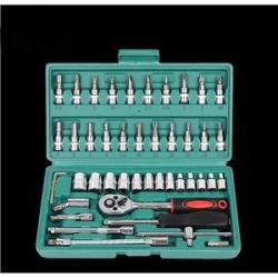 46 Piece Carbon Wrench Set Steel Mirror Socket Combination Set Automotive maintenance kit tools