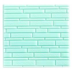Faux Foam Bricks 3D Wall Panel Tile Peel Stick Panels Wallpaper Green