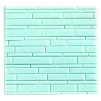 Faux Foam Bricks 3D Wall Panel Tile Peel Stick Panels Wallpaper Green