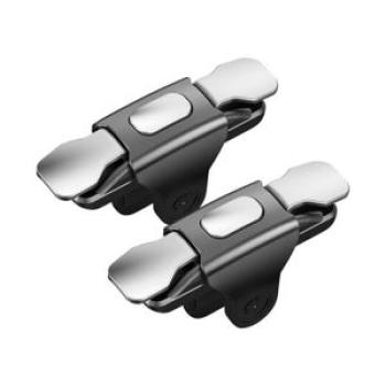 2Pcs S03 Metal Buttons Mobile Games Shooting Trigger-Black