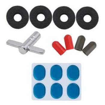Drum Part Wool Pad +Mute Pad +Wrench+Drum Stick Cap Snare