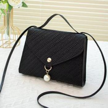 Portable Leather HandBags For Ladies Bag Women Mini Crossbody Bags Small Shoulder Bag  Black