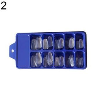 100Pcs Full Stickers Fake Nail Tips Patch-Transparent