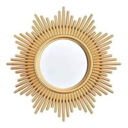 Nordic Round Wall Mirror Golden Frame Accent Circle Dressing Mirrors A