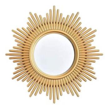 Nordic Round Wall Mirror Golden Frame Accent Circle Dressing Mirrors A