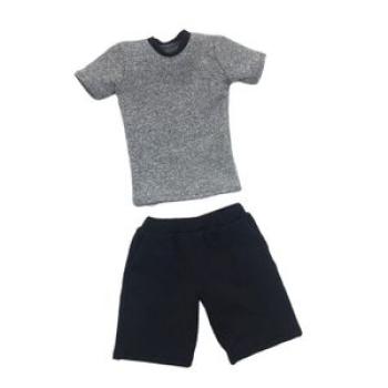 1/6 Scale Short Sleeves T-shirt Shorts Set For 12 Inch For  , , Gray