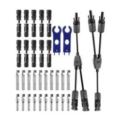 10 Pairs Male/Female Solar Panel Cable Connectors With 1 To