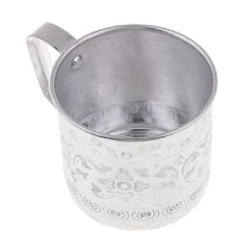 Metal Silver Thailand Tin Cup Mug Tin Can Drinkware Drinking Coffee