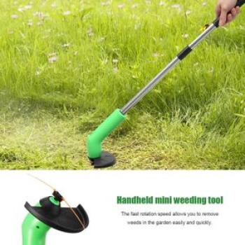 Portable Handheld Multifunctional Electric Mini Lawn Mower - Green