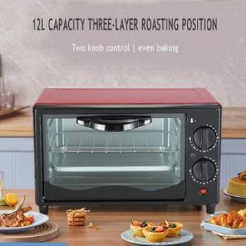 12L Multifunction Mini Oven - Red/Black