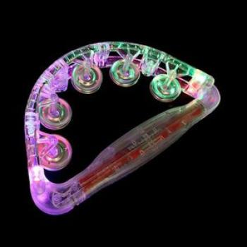 Flashing Handbells Party Flashing Props Neon Light Up Tambourine For