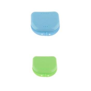 2 PCS Vent Hole Dental Retainer Orthodontic Mouthguard Denture Storage