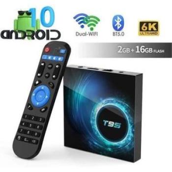 TV Box T95  Android 10  2GB 16GB  2.4G / 5G Dual Band WIFI / 3D / 6K / H.265 / BT 5.0